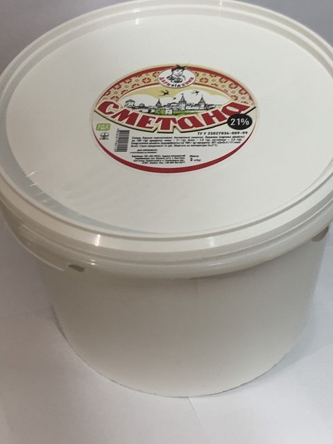 Сметана ДАРИ ВІД КУМИ 21%, 5000г, відро пластикове